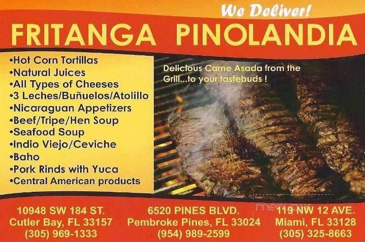 Fritanga Pinolandia - Miami, FL menu_pic