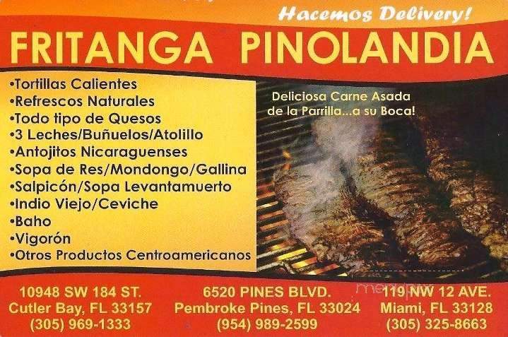 Fritanga Pinolandia - Miami, FL menu_pic