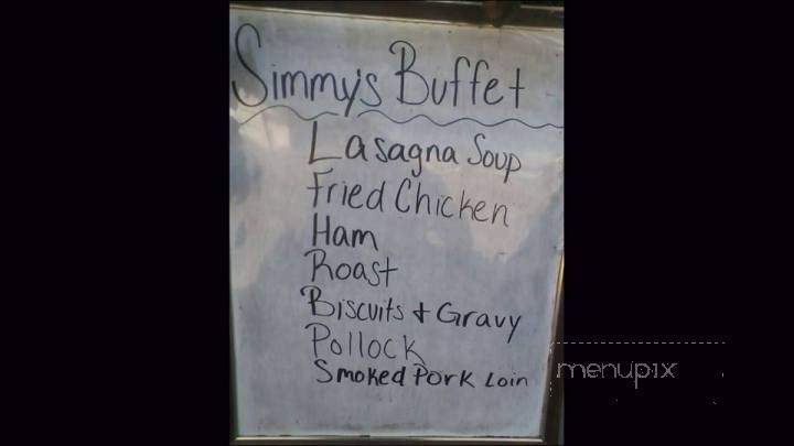 Simmy's Lakeside Grill - Alma, NE menu_pic