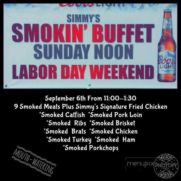 Simmy's Lakeside Grill - Alma, NE menu_pic