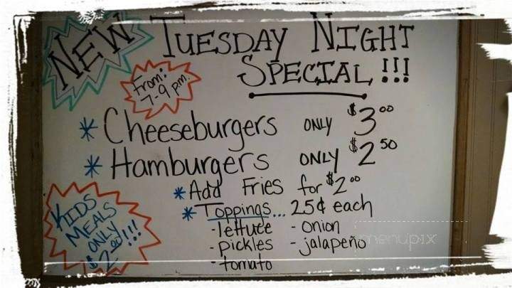 Simmy's Lakeside Grill - Alma, NE menu_pic