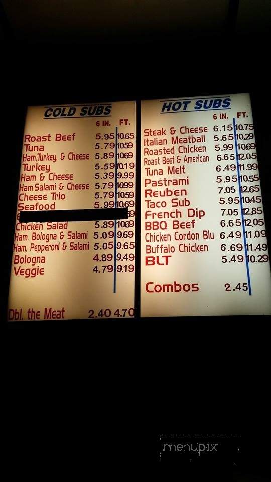First Street Deli - Independence, IA menu_pic