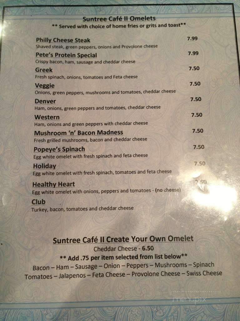 Suntree Cafe - Melbourne, FL menu_pic