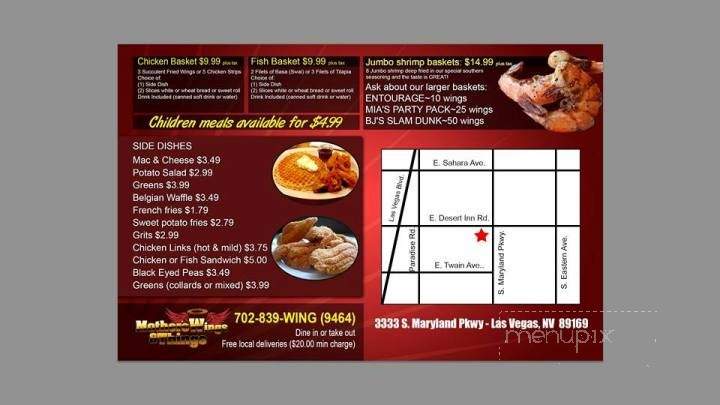 Mother's Wings & Things - Los Angeles, CA menu_pic