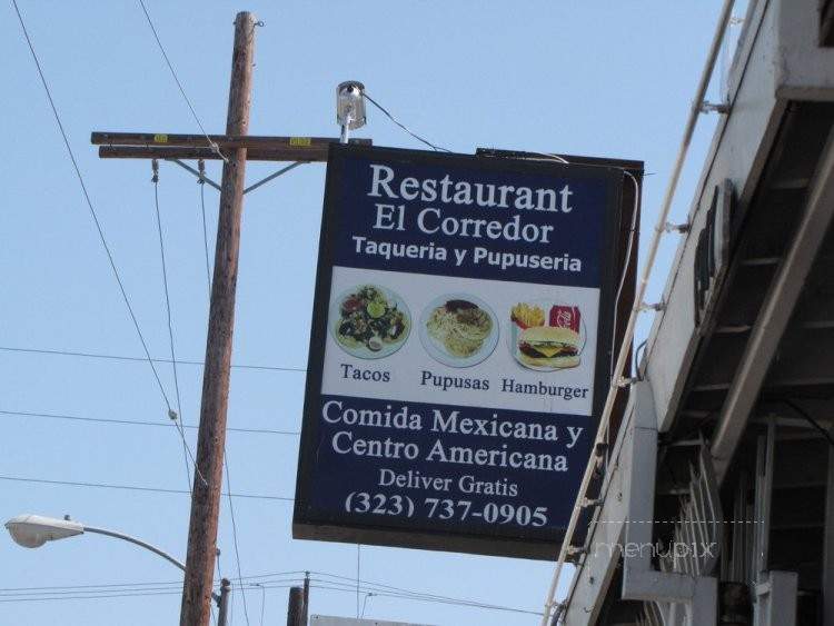 El Corredor - Los Angeles, CA menu_pic