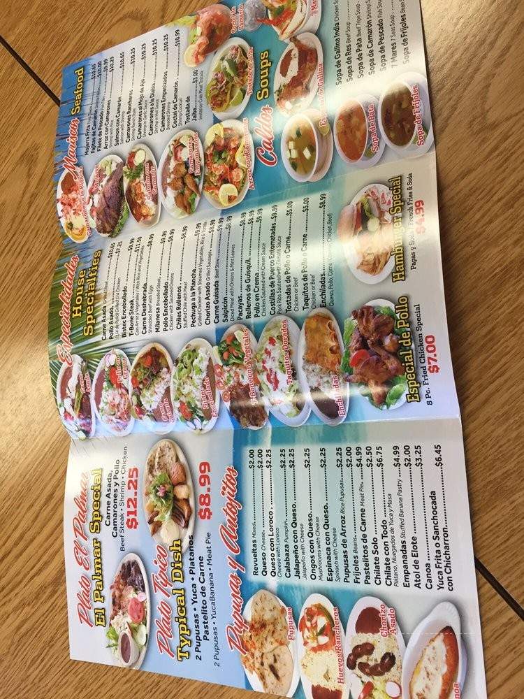 El Palmar Salvadoran Restaurant #2 - Los Angeles, CA menu_pic