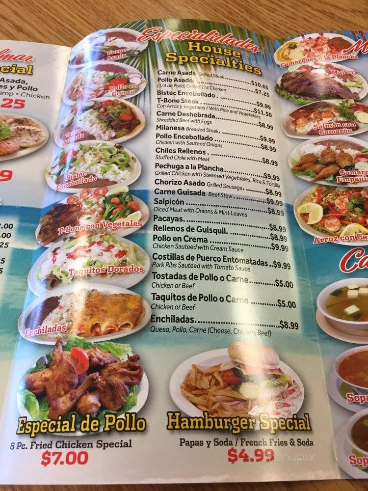 El Palmar Salvadoran Restaurant #2 - Los Angeles, CA menu_pic