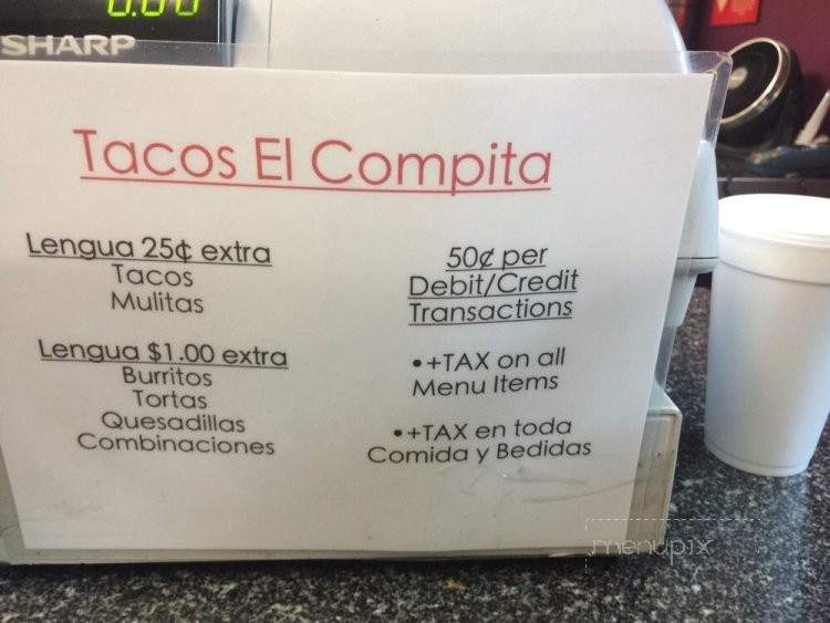 El Compita - Los Angeles, CA menu_pic