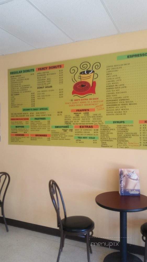 Granny's Donuts & Bakery - Oak Ridge, NC menu_pic