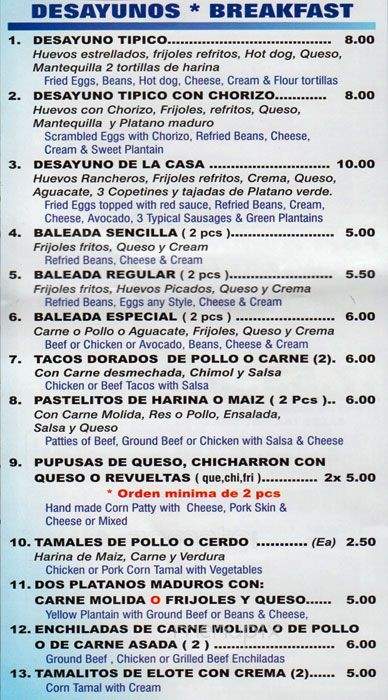 El Progreso - New York, NY menu_pic