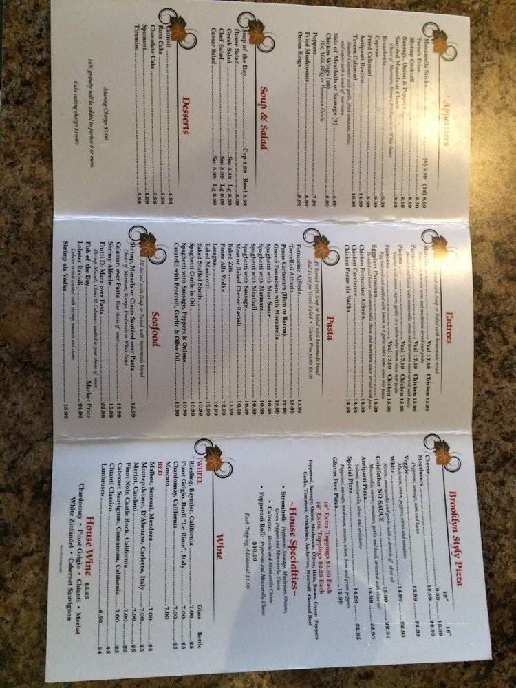 Fairway Tavern Italian Bar & Grill - Daytona Beach, FL menu_pic