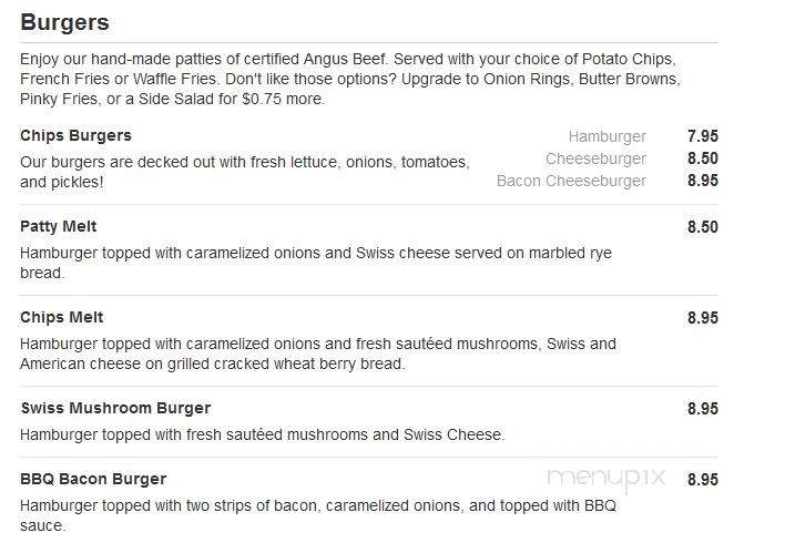 Chips Restaurant & Bar - Wahoo, NE menu_pic