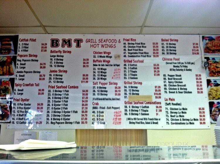 BMT Grill Seafood & Hot Wings - Beaumont, TX menu_pic