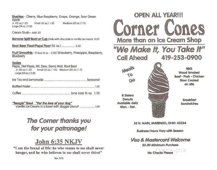 /250587847/Corner-Cones-Marengo-OH - Marengo, OH