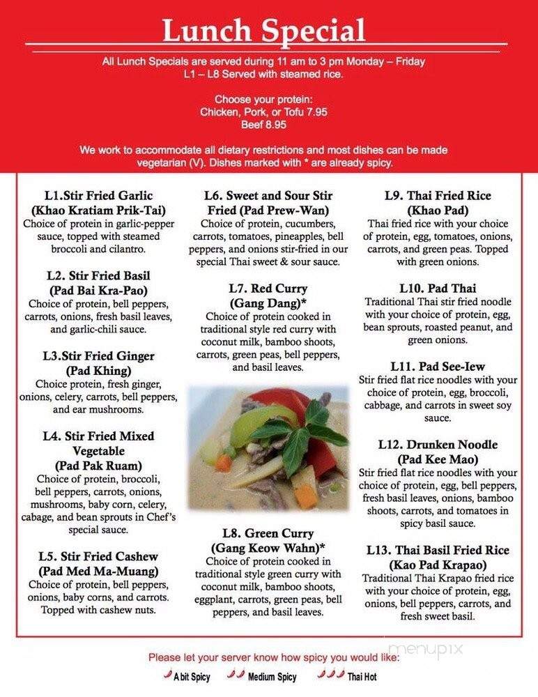 Pattaya Thai And Sushi - Rogers, AR menu_pic