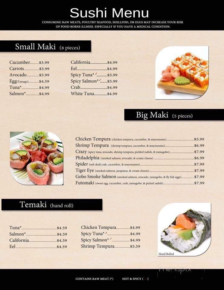 Pattaya Thai And Sushi - Rogers, AR menu_pic
