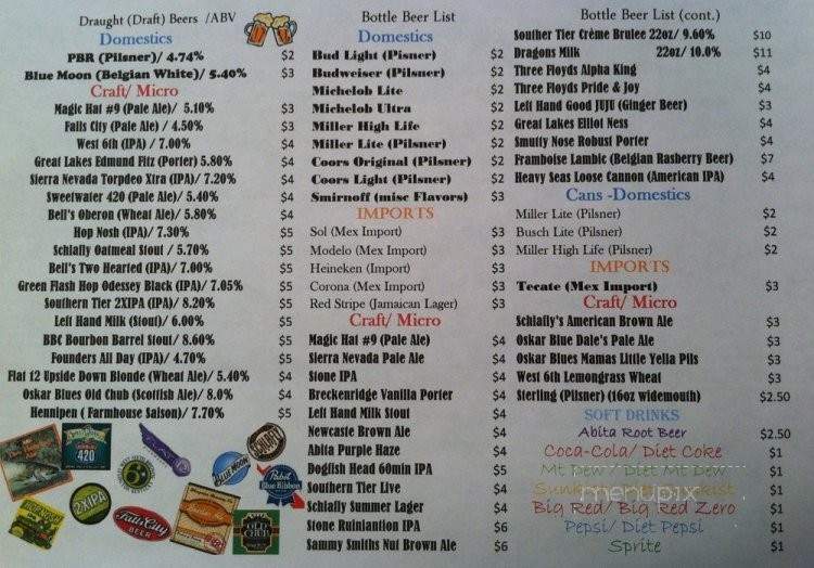 Heads Up Pub - Louisville, KY menu_pic