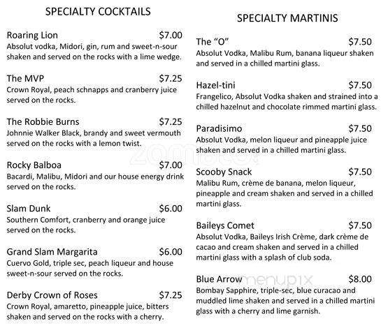 Sky Jockey Sports Bar - Portland, OR menu_pic