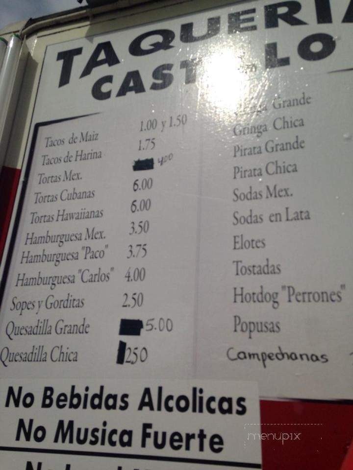 Taqueria Castillo - Austin, TX menu_pic