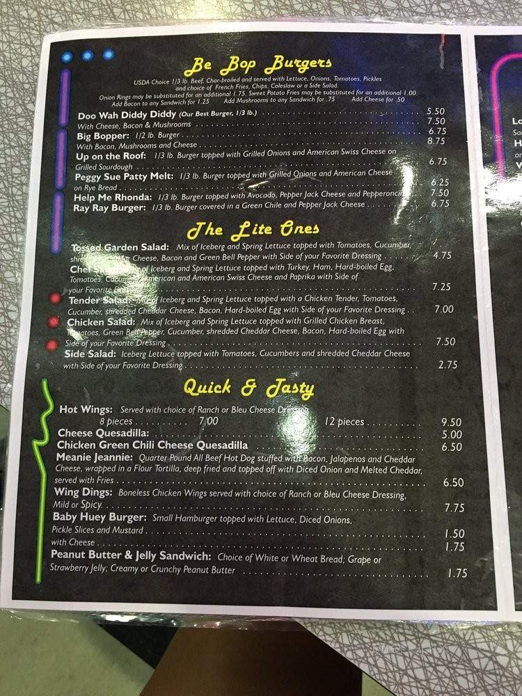 Jeannie's Diner - Fort Huachuaca, AZ menu_pic