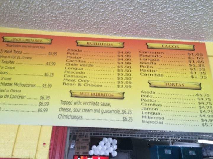 Charro's Express Mexican Food - Pixley, CA menu_pic