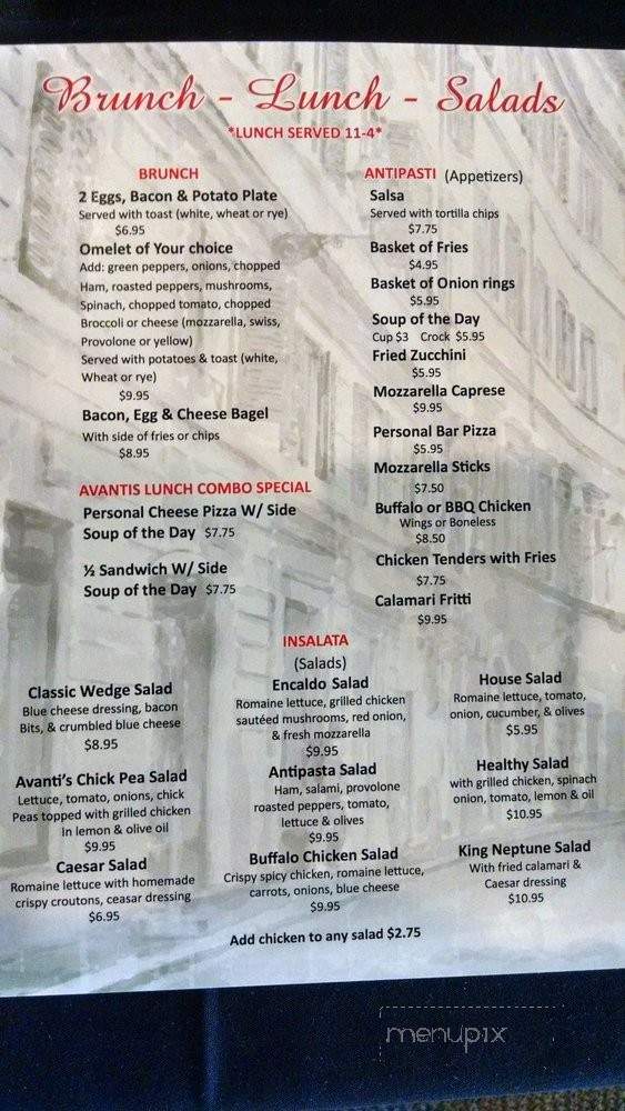 Avantis Italian Restaurant - west palm beach, FL menu_pic