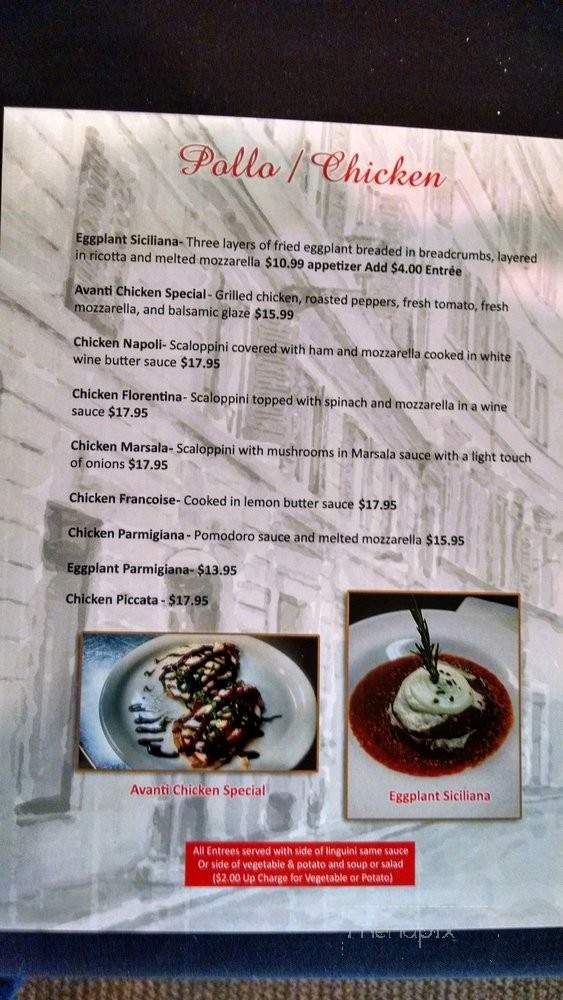Avantis Italian Restaurant - west palm beach, FL menu_pic