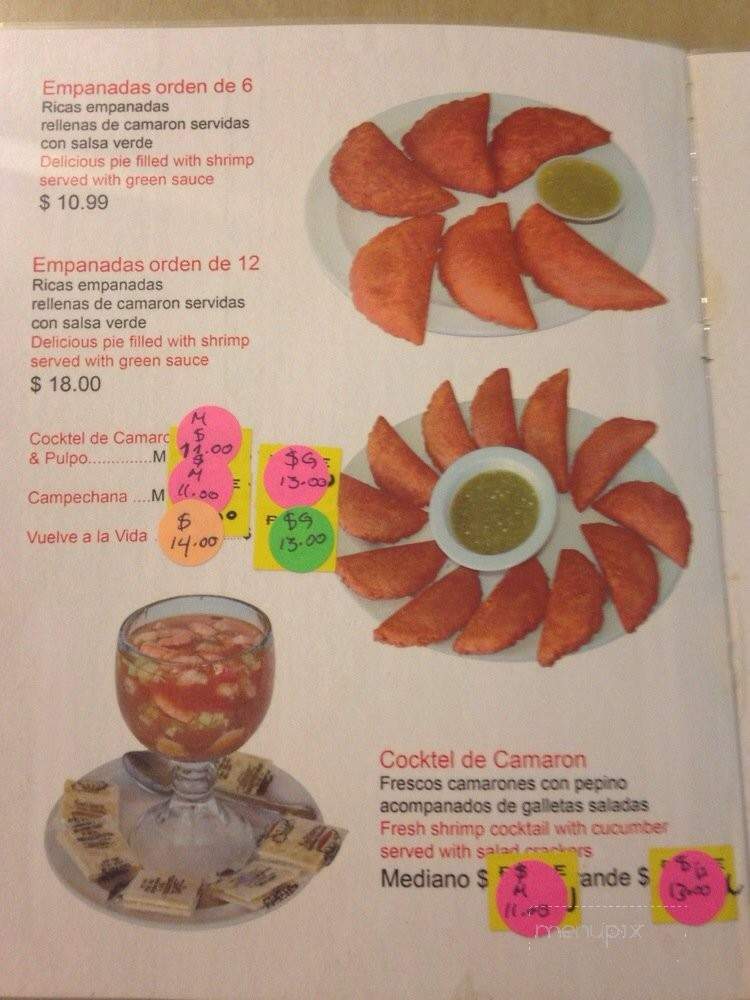 Mariscos Nayarit Milindo Tecula - South Gate, CA menu_pic