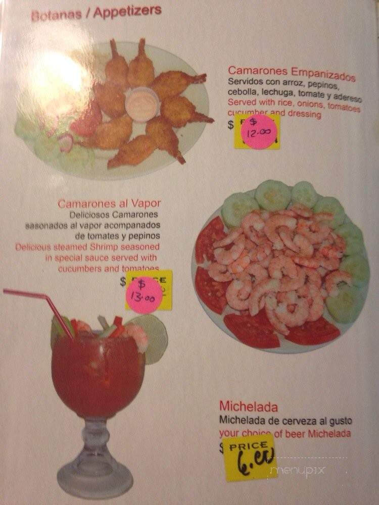 Mariscos Nayarit Milindo Tecula - South Gate, CA menu_pic
