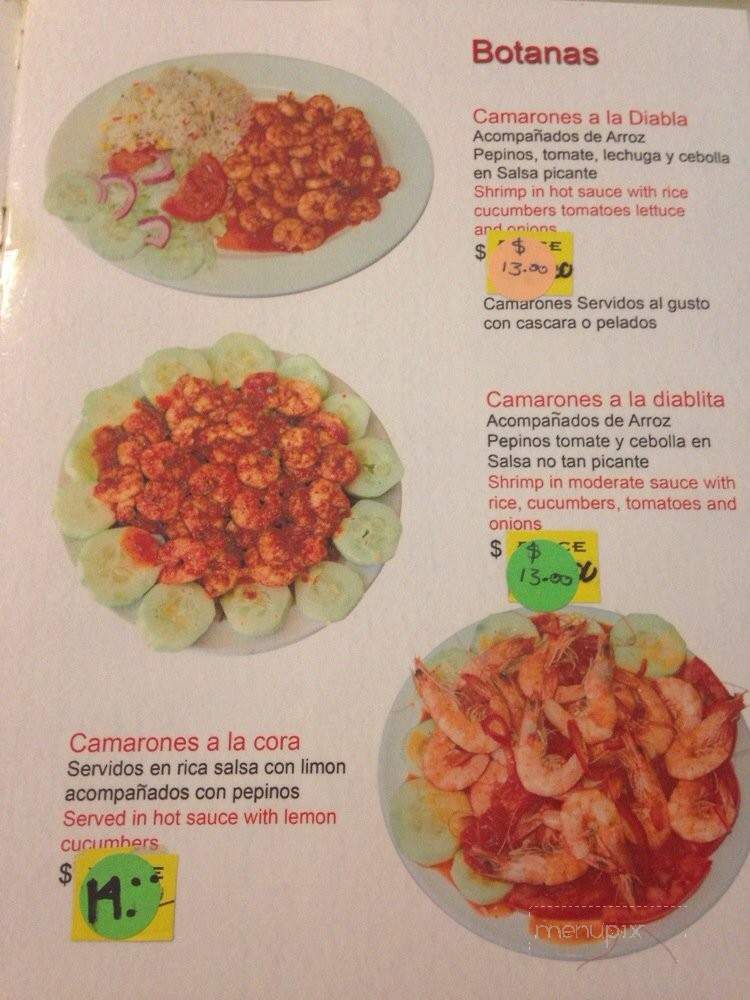 Mariscos Nayarit Milindo Tecula - South Gate, CA menu_pic