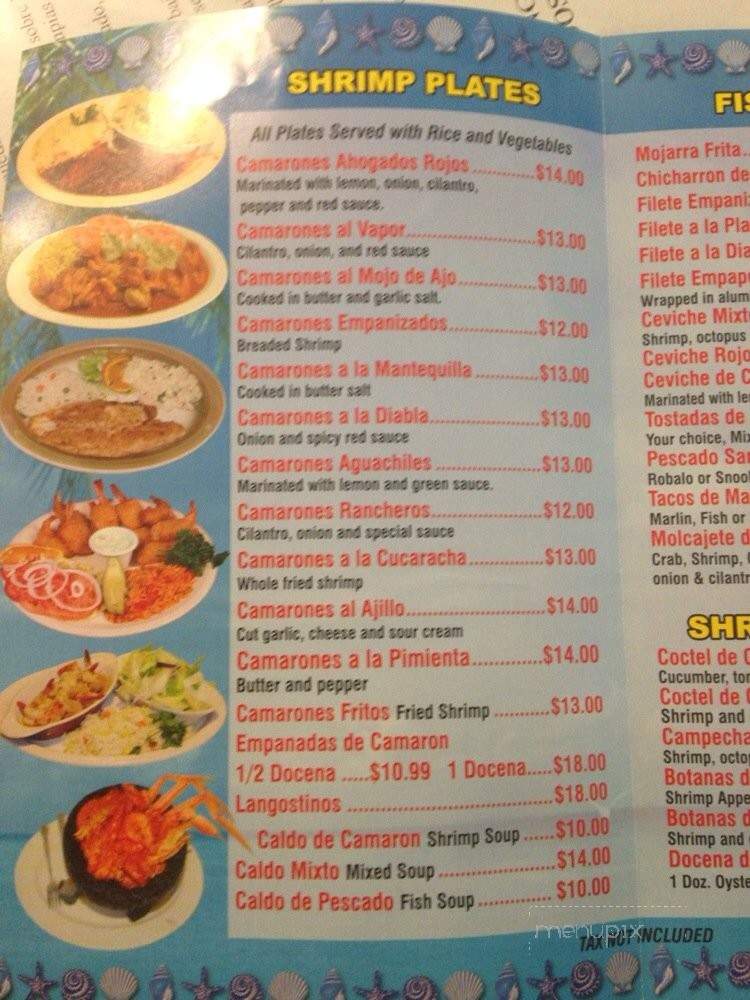 Mariscos Nayarit Milindo Tecula - South Gate, CA menu_pic