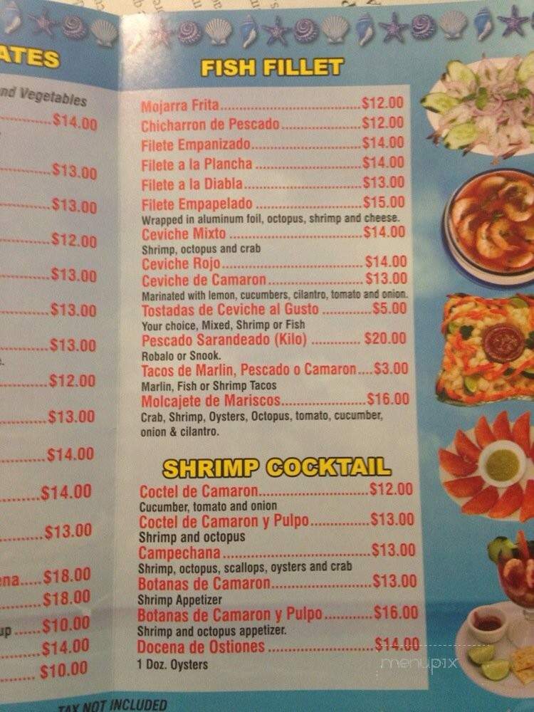 Mariscos Nayarit Milindo Tecula - South Gate, CA menu_pic