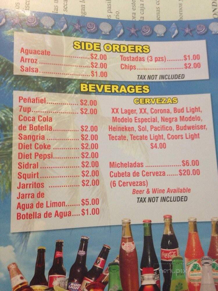 Mariscos Nayarit Milindo Tecula - South Gate, CA menu_pic