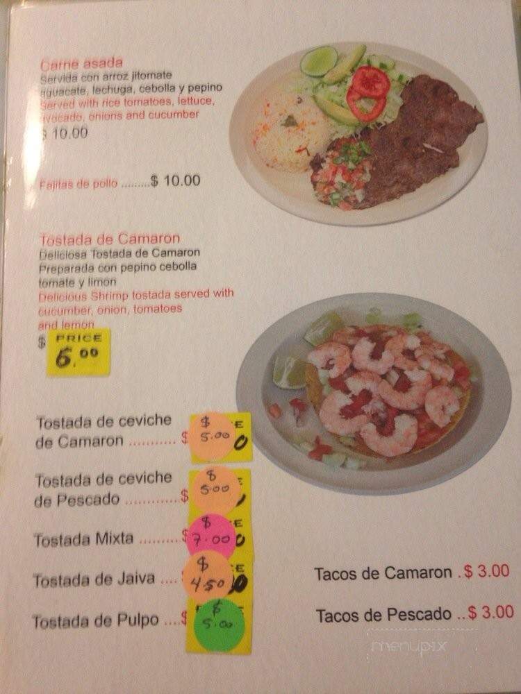 Mariscos Nayarit Milindo Tecula - South Gate, CA menu_pic