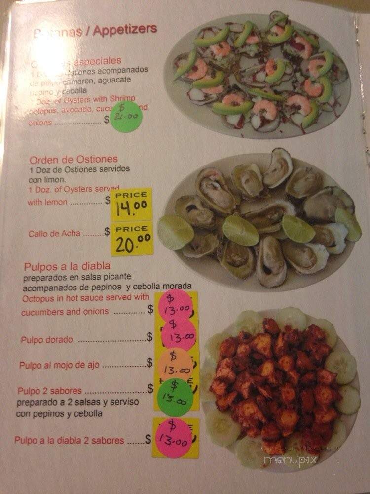 Mariscos Nayarit Milindo Tecula - South Gate, CA menu_pic