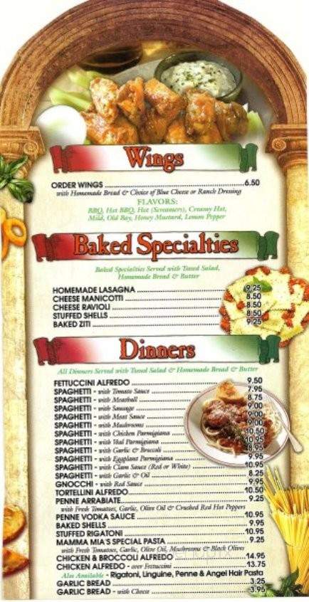 Mamma Mia's - Port Carbon, PA menu_pic