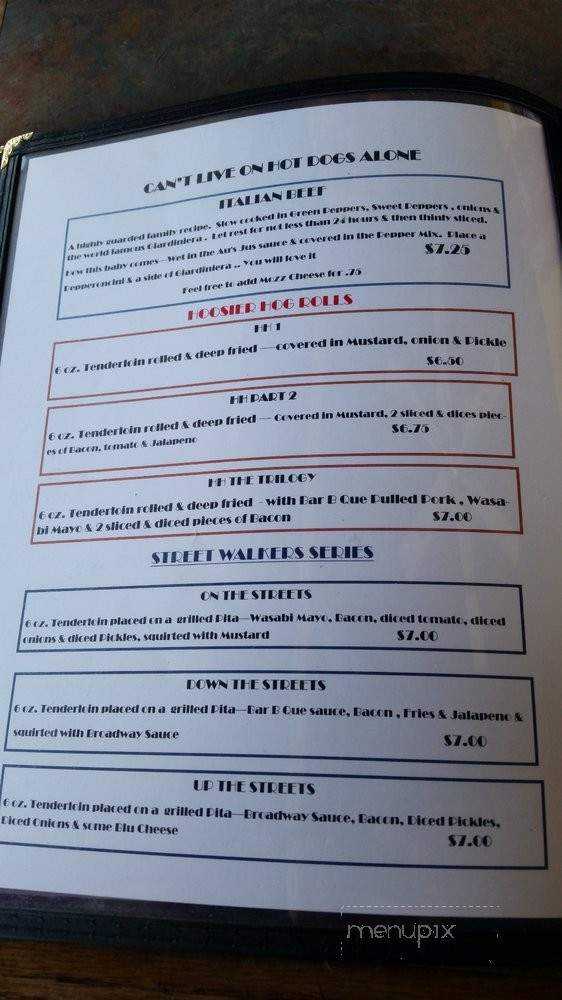 Broadway Joe's Double Dog Dare You - Monticello, IN menu_pic