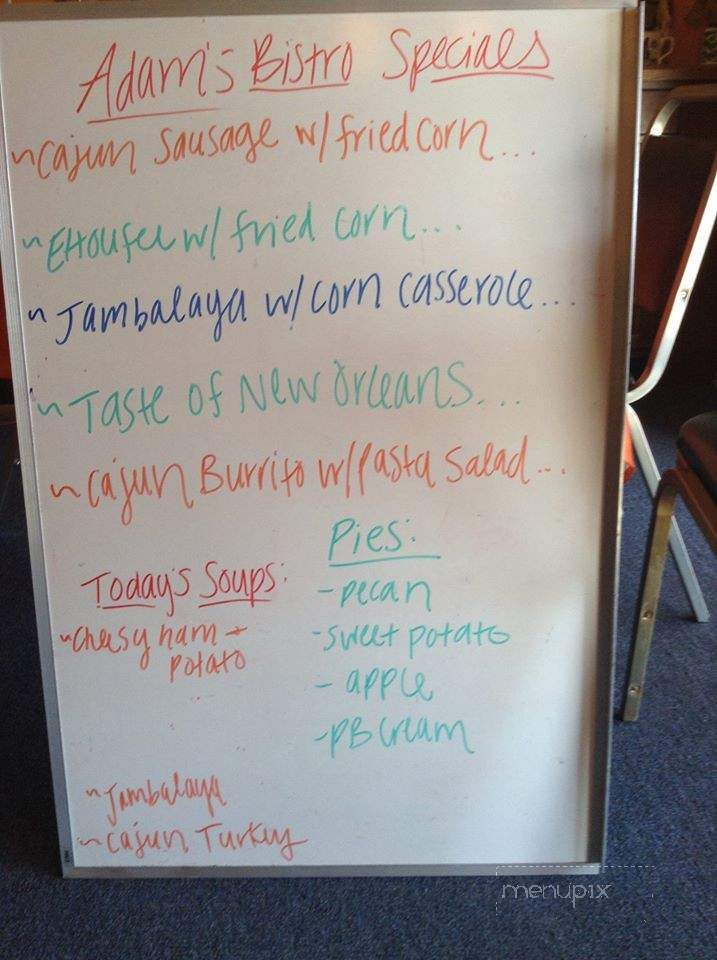 Adam's Bistro - Elkhart, IN menu_pic