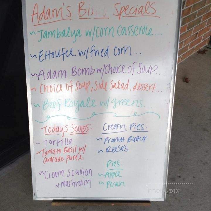 Adam's Bistro - Elkhart, IN menu_pic