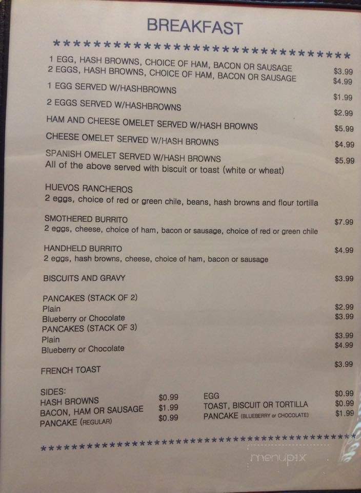 Hot Spot Diner - Cimarron, NM menu_pic