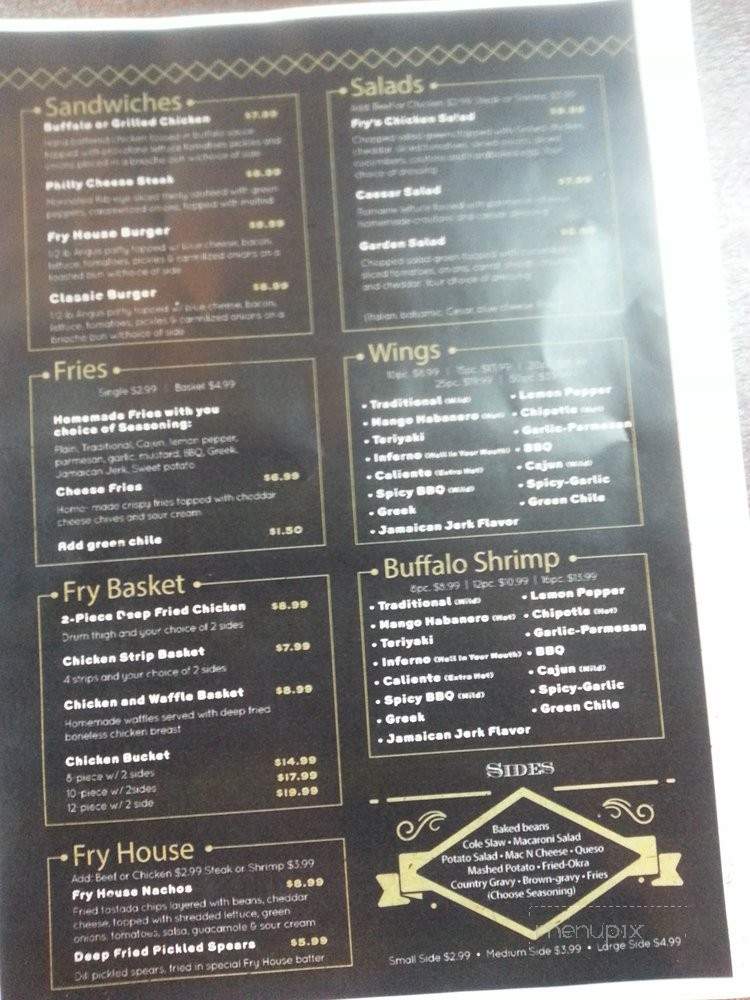 Fry House - Silver City, NM menu_pic