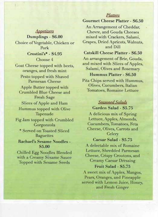Queens Mountain Cafe - Roxbury, NY menu_pic