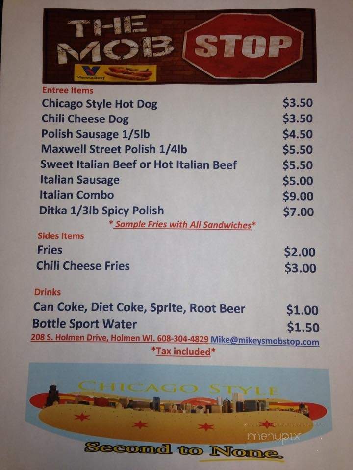 MOB Stop - Holmen, WI menu_pic
