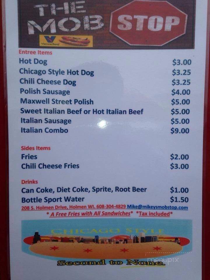 MOB Stop - Holmen, WI menu_pic