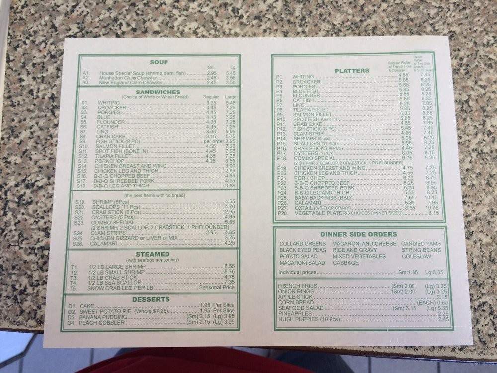 EC Fish Market - Willingboro, NJ menu_pic