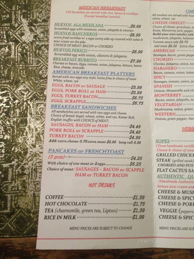 La Guera Mexican Grill - Upper Darby, PA menu_pic