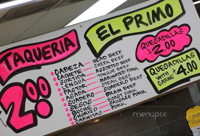 El Primo - Minneapolis, MN menu_pic
