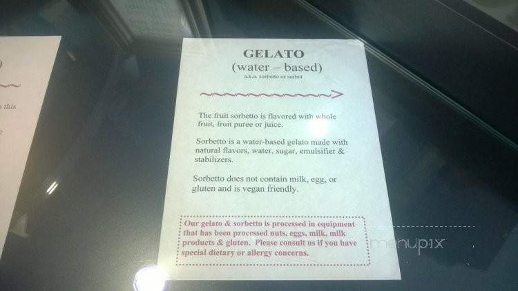 Geleteria Frizzante - San Diego, CA menu_pic