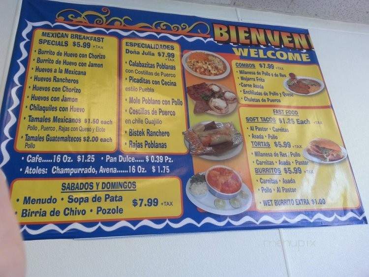 Fonda Dona Julia Mexican Restaurant - Pasadena, CA menu_pic