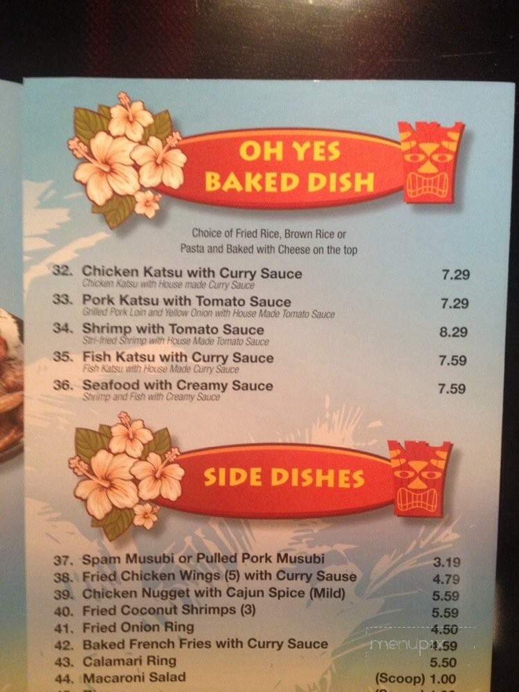 Big Island BBQ Fusion - Covina, CA menu_pic